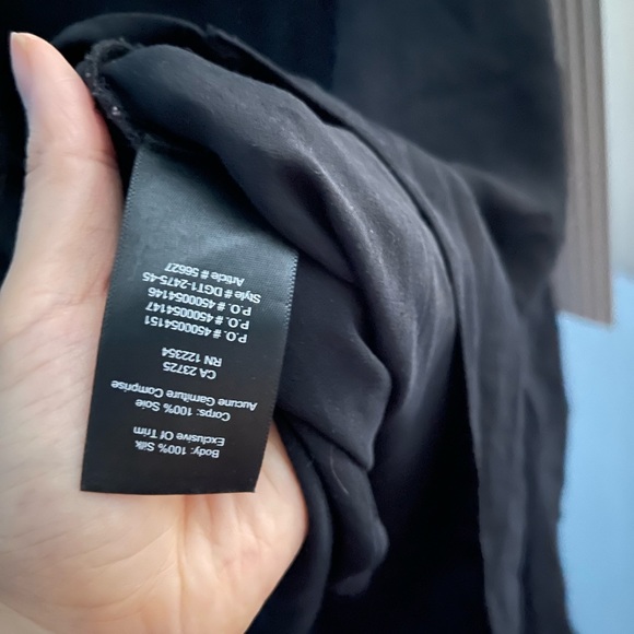 Babaton 100% silk black blouse - Picture 5 of 5